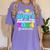 Proud Aunty Of Kindergarten Graduate 2024 Graduation Aunty Women's Comfort Colors T-Shirt Violet