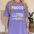 Proud Dad Of A State Trooper Police Officer Graduation Women's Comfort Colors T-Shirt Violet