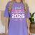 Proud Grandma Of A 2026 Senior Class Of 2026 Graduation Women's Comfort Colors T-Shirt Violet