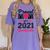 Proud Mom Of A 2021 Graduate Senior Graduation Women's Comfort Colors T-Shirt Violet