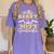 Proud Nanny Of Two 2023 Graduate Class 2023 Graduation Women's Comfort Colors T-Shirt Violet