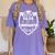 Proud Papa Of a Kindergarten Grad Father Graduation Shirt Women's Comfort Colors T-Shirt Violet