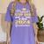 Proud Step Dad Of Two 2024 Graduate Class 2024 Graduation Women's Comfort Colors T-Shirt Violet