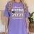 Proud Stepdad Class Of 2021 Graduate Senior 21 Graduation Women's Comfort Colors T-Shirt Violet