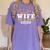 Proud Wife Of a DPT Graduate Graduation Grad Women's Comfort Colors T-Shirt Violet