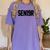 SEN19R Senior 2019 High School Graduation Party T-Shirt Women's Comfort Colors T-Shirt Violet