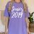 Senior 2019 Calligraphy Shirt Graduation For Adult Men Women's Comfort Colors T-Shirt Violet