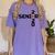 Senior 2020 Football Graduation Shirt Women's Comfort Colors T-Shirt Violet