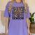 Senior 2021 Grad Class Of 2021 Graduation Leopard Cheetah Women's Comfort Colors T-Shirt Violet