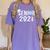 Senior 2021 Grad Shirt 2021 Graduation Women's Comfort Colors T-Shirt Violet