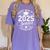 Senior 2025 Cheer Team Mom High School Graduation Outfit Women's Comfort Colors T-Shirt Violet