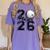 Senior 2026 Golf Player Heart Graduation Girls Teens Women's Comfort Colors T-Shirt Violet