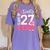 Senior 2027 Class Of 2027 Pink Coquette Bow Graduation Girl Women's Comfort Colors T-Shirt Violet