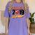 Senior Class Of 2019 Tshirt Graduation Students Football Women's Comfort Colors T-Shirt Violet