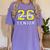 Senior Class 2026 Graduation Yellow Blue Letters Women's Comfort Colors T-Shirt Violet