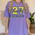Senior Class Of 2027 Graduation Yellow And Blue On The Back Premium Tri-Blend Women's Comfort Colors T-Shirt Violet