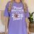Senior Football Brother Class Of 2026 Graduation Graduate Women's Comfort Colors T-Shirt Violet