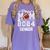 Senior Mom Class Of 2024 Football Proud Mom Graduation Women's Comfort Colors T-Shirt Violet