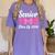 Senior Mom Class Of 2026 Pink Coquette Bow Graduation Women's Comfort Colors T-Shirt Violet