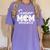 Senior Mom Class Of 2026 Volleyball Mom Graduation Women's Comfort Colors T-Shirt Violet