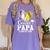 Senior Papa Class Of 2026 Baseball Softball Graduation Heart Women's Comfort Colors T-Shirt Violet