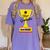 Star Graduate Second Grade Graduation Trophy Cup Women's Comfort Colors T-Shirt Violet