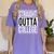 Straight Outta College Movie Parody Graduation Women's Comfort Colors T-Shirt Violet