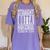 STRAIGHT OUTTA HIGH SCHOOL Graduation Class Of 2024 Senior Women's Comfort Colors T-Shirt Violet