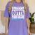 Straight Outta Third Grade Class Of 2019 Graduation Women's Comfort Colors T-Shirt Violet
