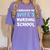 i Survived My Wifes Nursing School Degree Graduation Party Women's Comfort Colors T-Shirt Violet