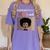 Unapologetically MHA-Ish Student Graduation Afro Women's Comfort Colors T-Shirt Violet