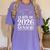 Women's Class Of 2026 Senior Graduation School College Women's Comfort Colors T-Shirt Violet