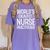 World's Okayest Nurse Practitioner NP Graduation Women's Comfort Colors T-Shirt Violet