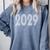 2029 Year Graduation Class Of Photo Shirt Retro Disco Comfort Colors Sweatshirt Blue Jean