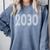 2030 Year Graduation Class Of Photo Shirt Retro Disco Comfort Colors Sweatshirt Blue Jean