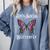 Antisocial Butterfly Aesthetic Introvert For Women Men Comfort Colors Sweatshirt Blue Jean
