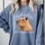 Antisocial Introvert Capybara Sarcastic Humor Comfort Colors Sweatshirt Blue Jean