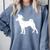 Basenji Graduation Dog Graduate Comfort Colors Sweatshirt Blue Jean