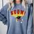 Boom Graduation Hat And Diploma For Proud Graduate Comfort Colors Sweatshirt Blue Jean