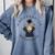 Boys Girls Kindergarten Graduate Sloth Graduation Cap Comfort Colors Sweatshirt Blue Jean