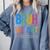 Bruh We Out Seniors Senior Year Back To School Graduation Comfort Colors Sweatshirt Blue Jean