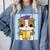 Bulldog Anime Pup Graduation Comfort Colors Sweatshirt Blue Jean