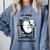 Cat With Coffee On Computer Go Away I'm Introverting Comfort Colors Sweatshirt Blue Jean