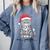 Cat Ew People Adult Humor Introvert Anti-Social Comfort Colors Sweatshirt Blue Jean