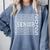 Cheerleading Senior Night Cheer Senior 2025 Graduation 38 Comfort Colors Sweatshirt Blue Jean