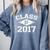 Class Of 2017 Graduation Shirt Senior For Graduates Comfort Colors Sweatshirt Blue Jean