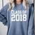 Class Of 2018 Graduation Senior High School College Comfort Colors Sweatshirt Blue Jean