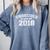 Class Of 2018 UNDECIDED High School Graduation Comfort Colors Sweatshirt Blue Jean
