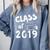 Class Of 2019 Graduation Shirt Comfort Colors Sweatshirt Blue Jean