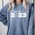 Class Of 2023 Seniors 23 Senior Graduation Idea Flower Comfort Colors Sweatshirt Blue Jean